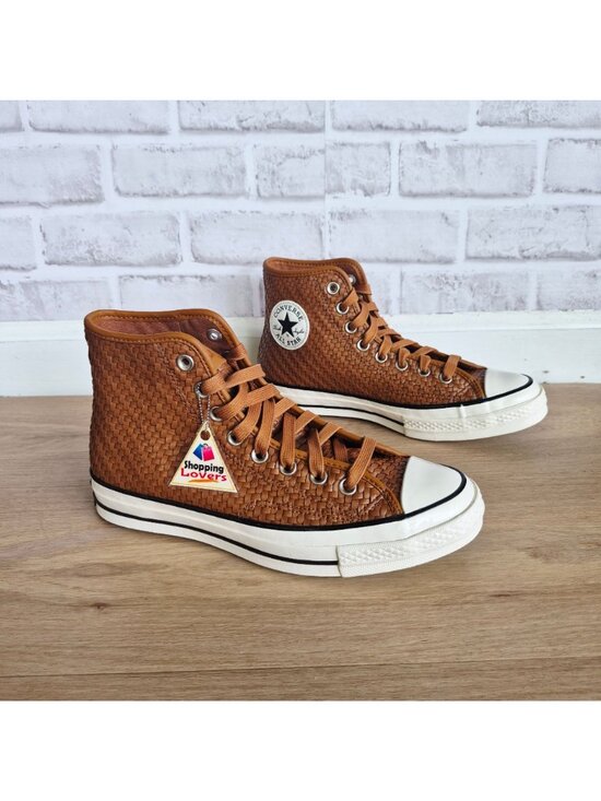 ⭐Converse Chuck 70 Hi Woven Leather Size 7 Men\'s shoes Sneakers Brown A19734C